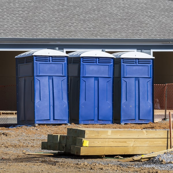 how often are the porta potties cleaned and serviced during a rental period in Lakeside FL